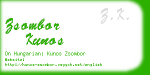 zsombor kunos business card